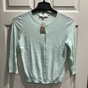 NWT LOFT Women's Mint Green Button-Up Cardigan
